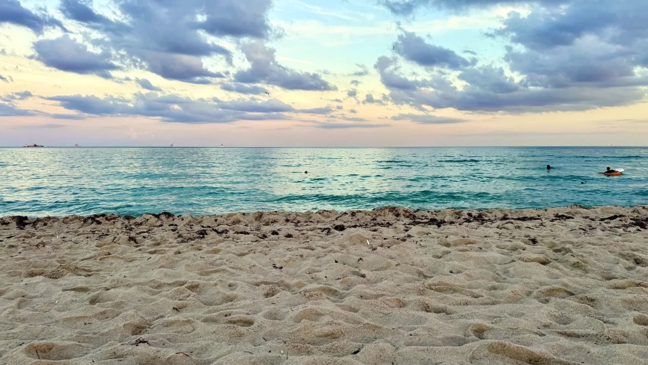 Turquoise water along a quiet shore